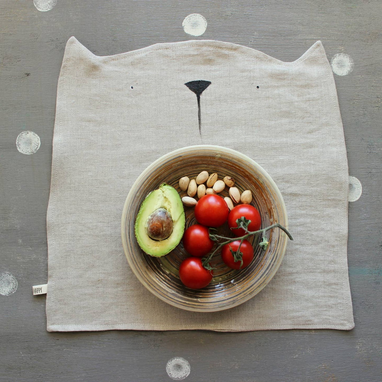 Eco-Friendly Kids Placemat | Cat | 14" x 14" by Handy Happy