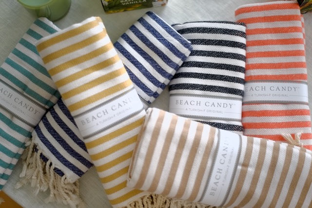 High quality many colors beach candy turkish cotton beach towel natural high absorbency