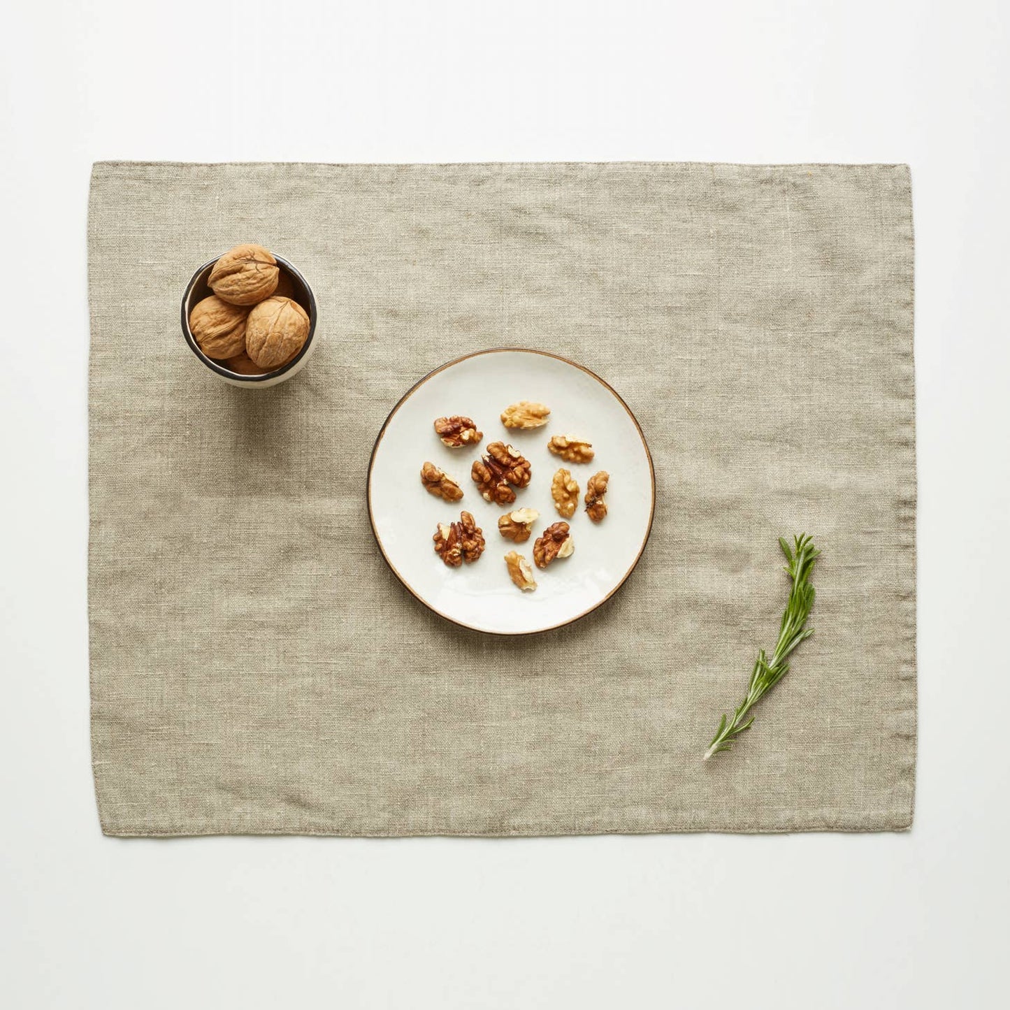 Natural double layer high quality pure european linen placemat