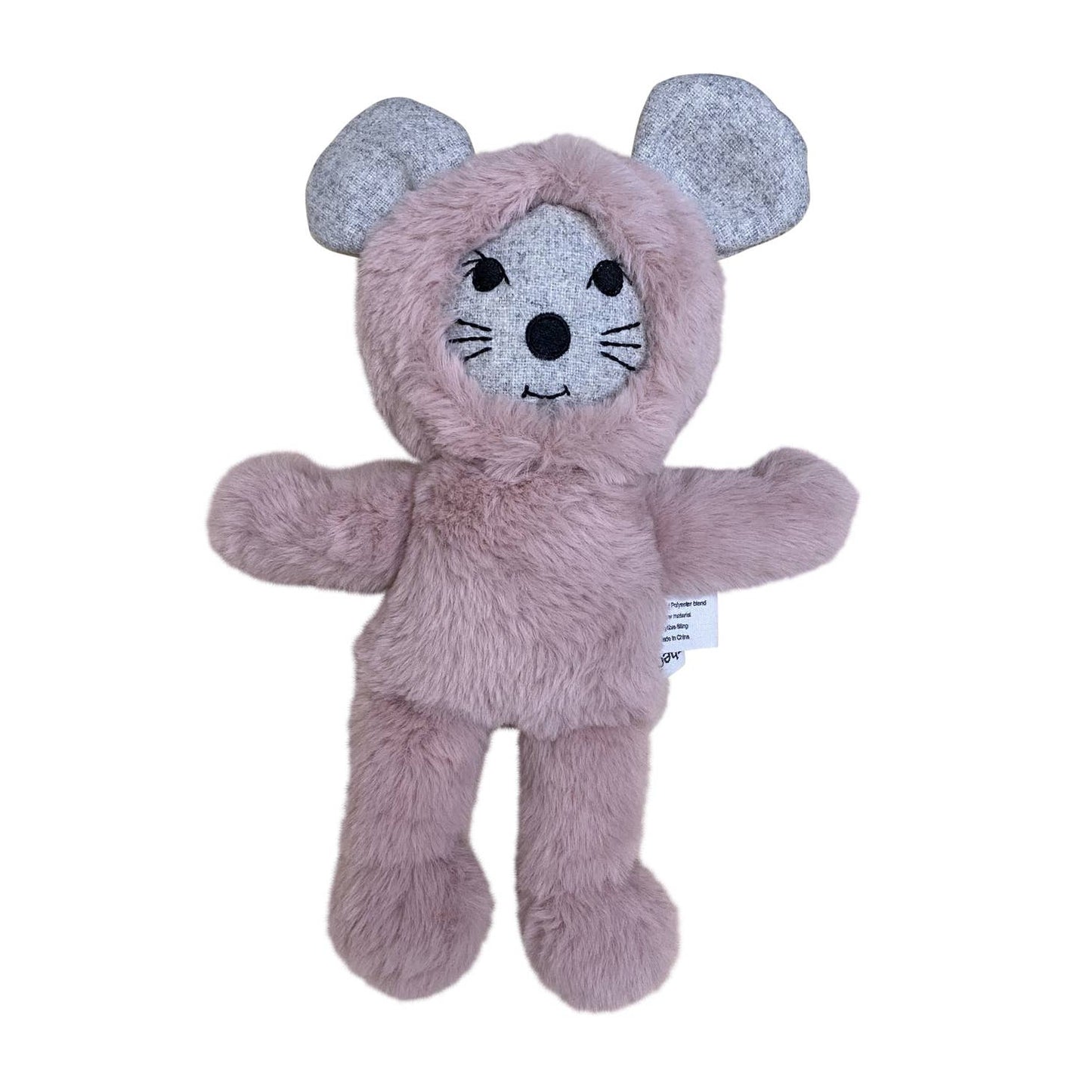 Pink Plush Molly Mouse | Blush Pink and the little dog laughed