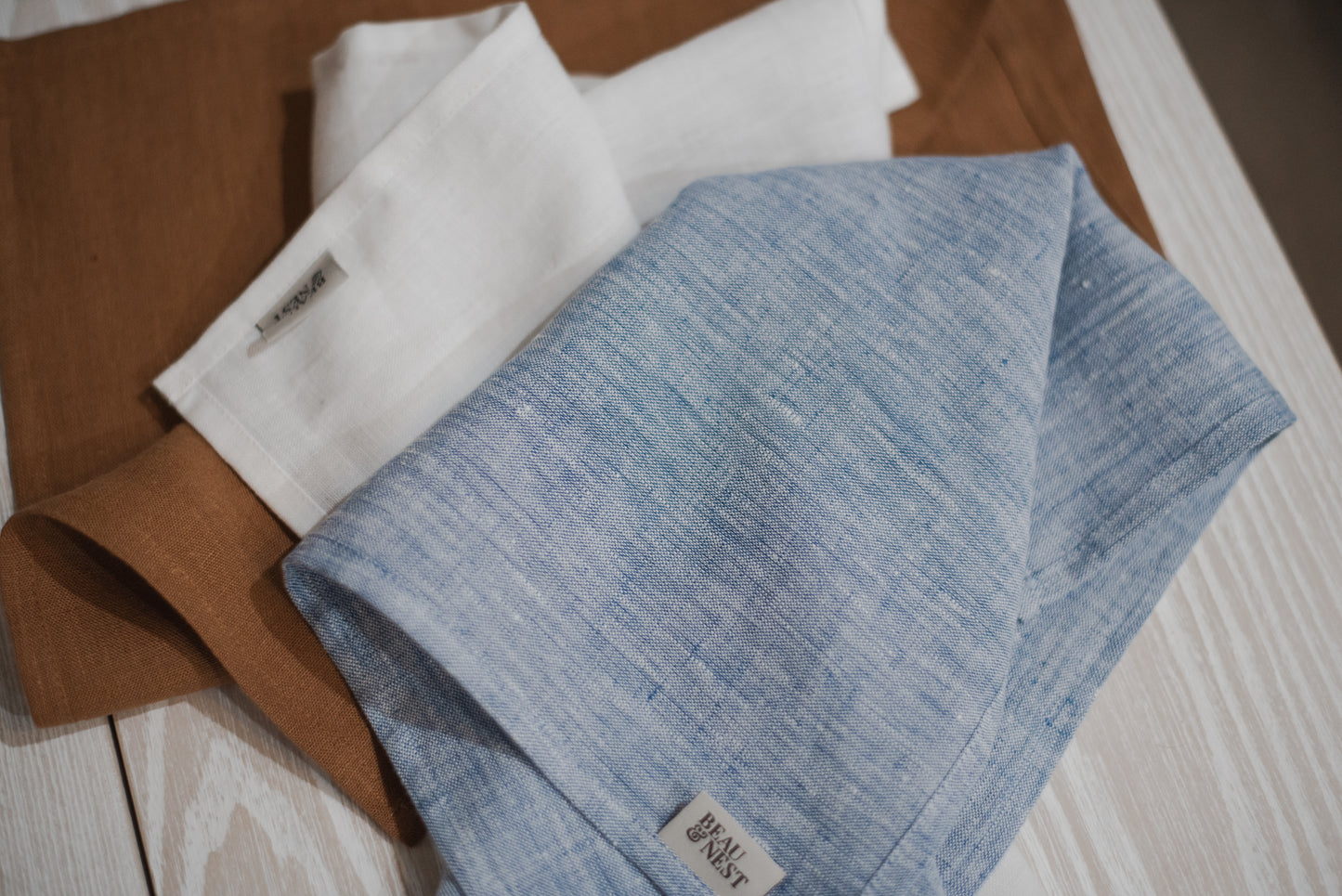 Cinnamon Color Pure European Linen Placemat Sustainable Material 14" x 18"