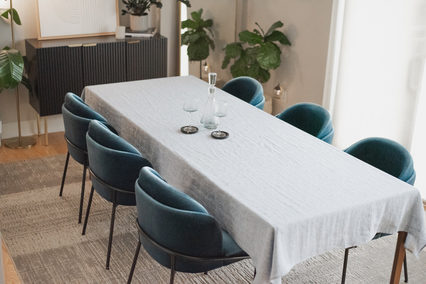 High quality wooden coasters with golden accent