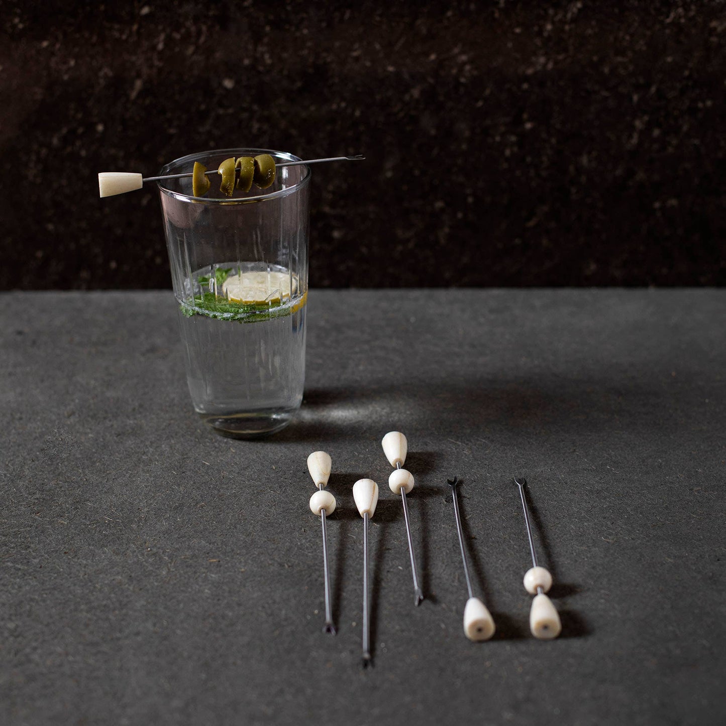 High quality bone accent cocktail picks