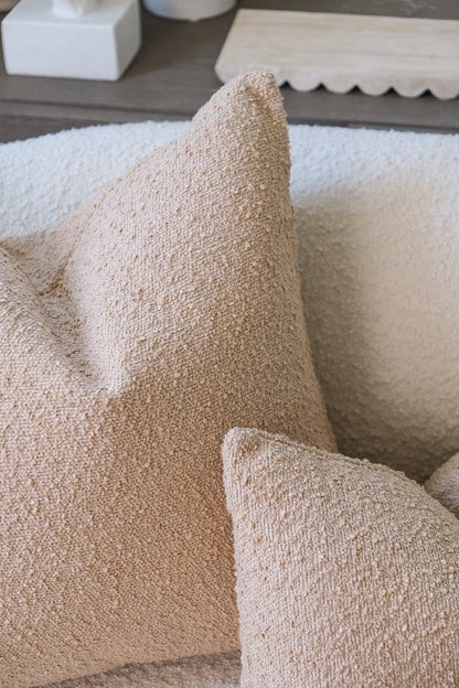 Boucle brown color pillow cover