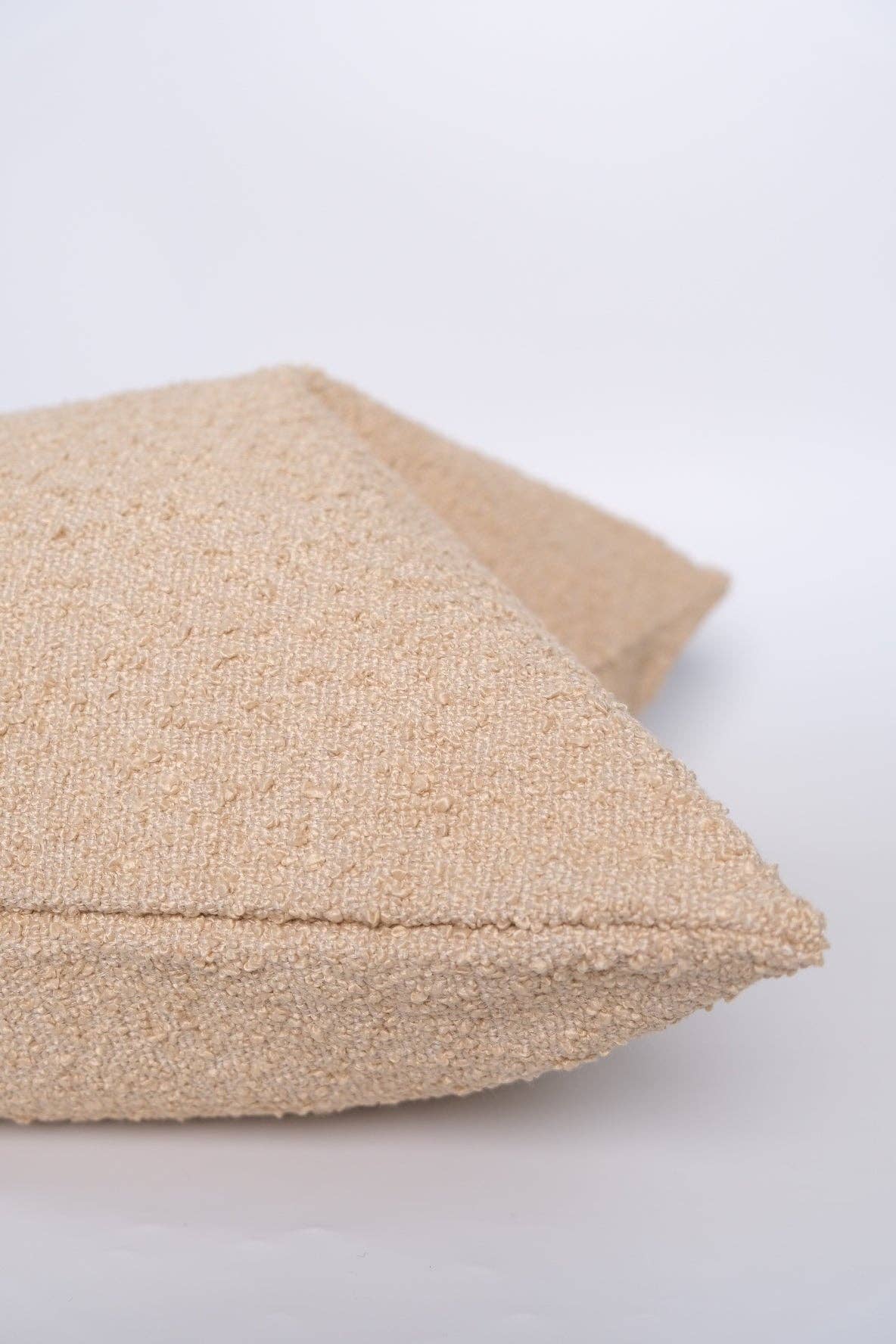 Boucle brown color pillow cover
