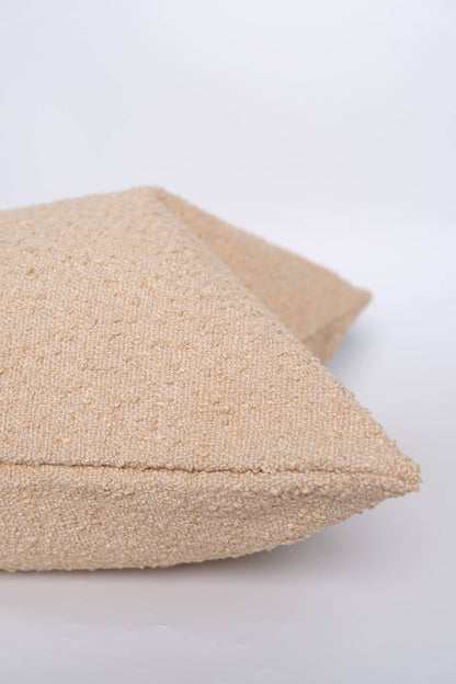 Boucle brown color pillow cover