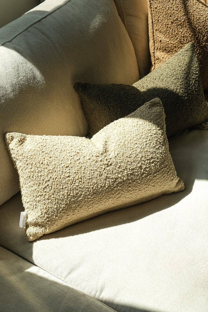 Boucle brown pillow cover 