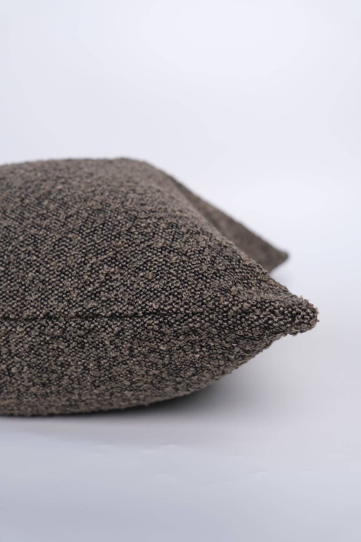 Boucle dark color pillow cover