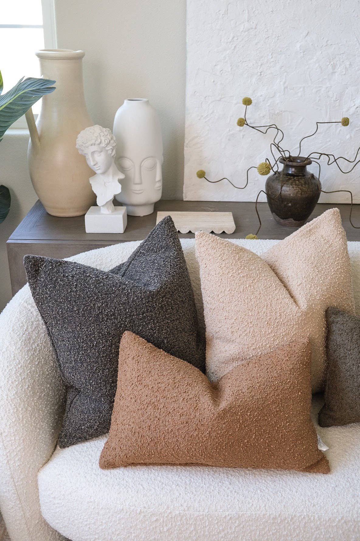 Boucle multi colors pillow cover