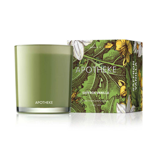 Green Saffron Vanilla Apotheke Candle Long Burning 