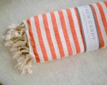 High quality coral color beach candy turkish cotton beach towel natural high absorbency
