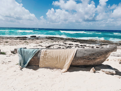 High quality green and yellow turkish cotton beach towel natural high absorbency