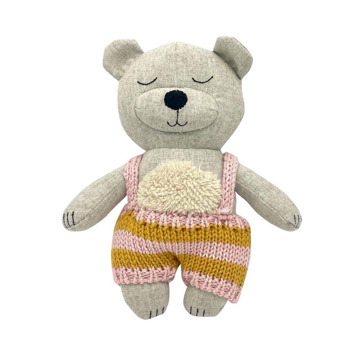 Plush Bear with knitted pants and fluffy tummy by and the little dog laughed