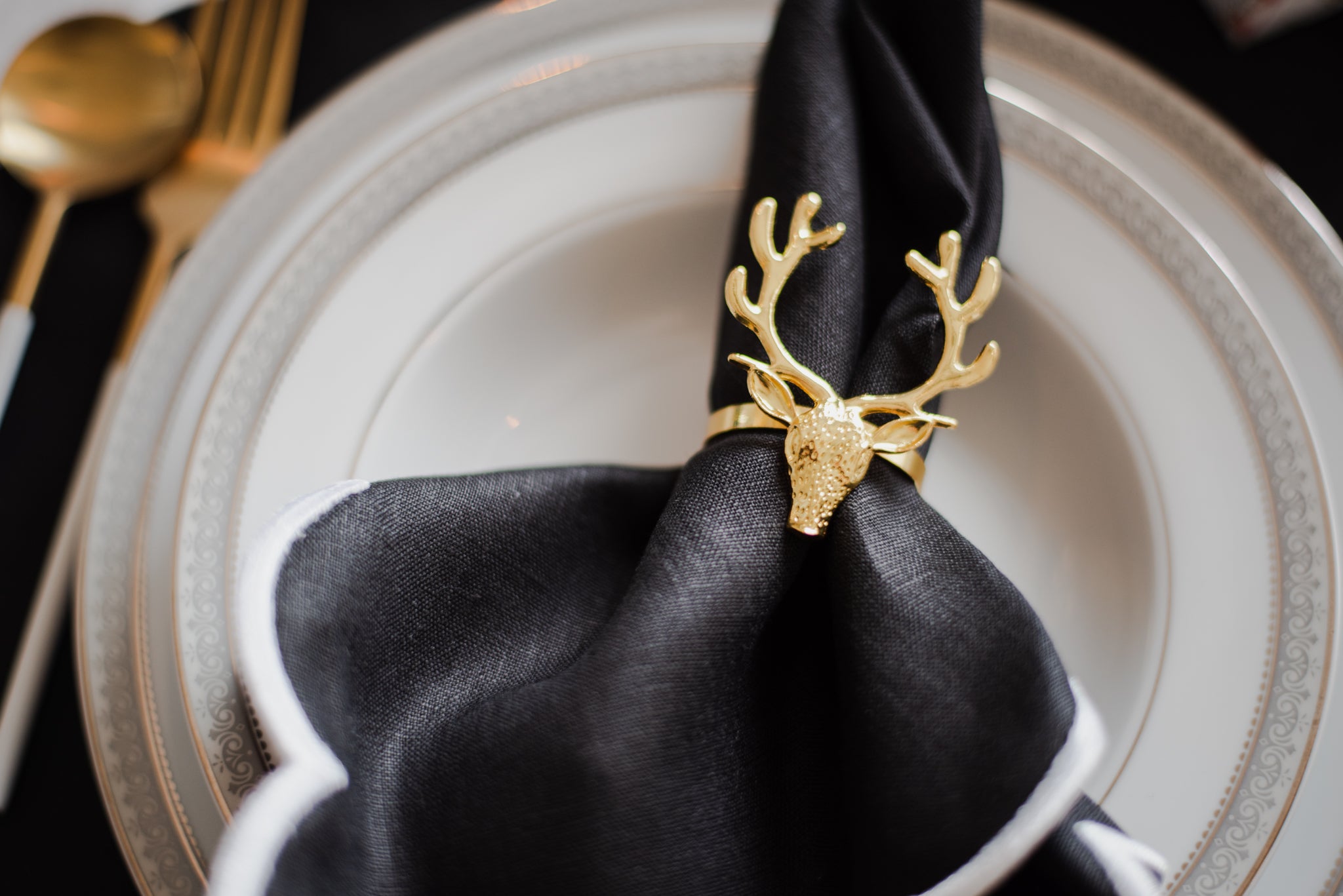 Deer antler store napkin rings