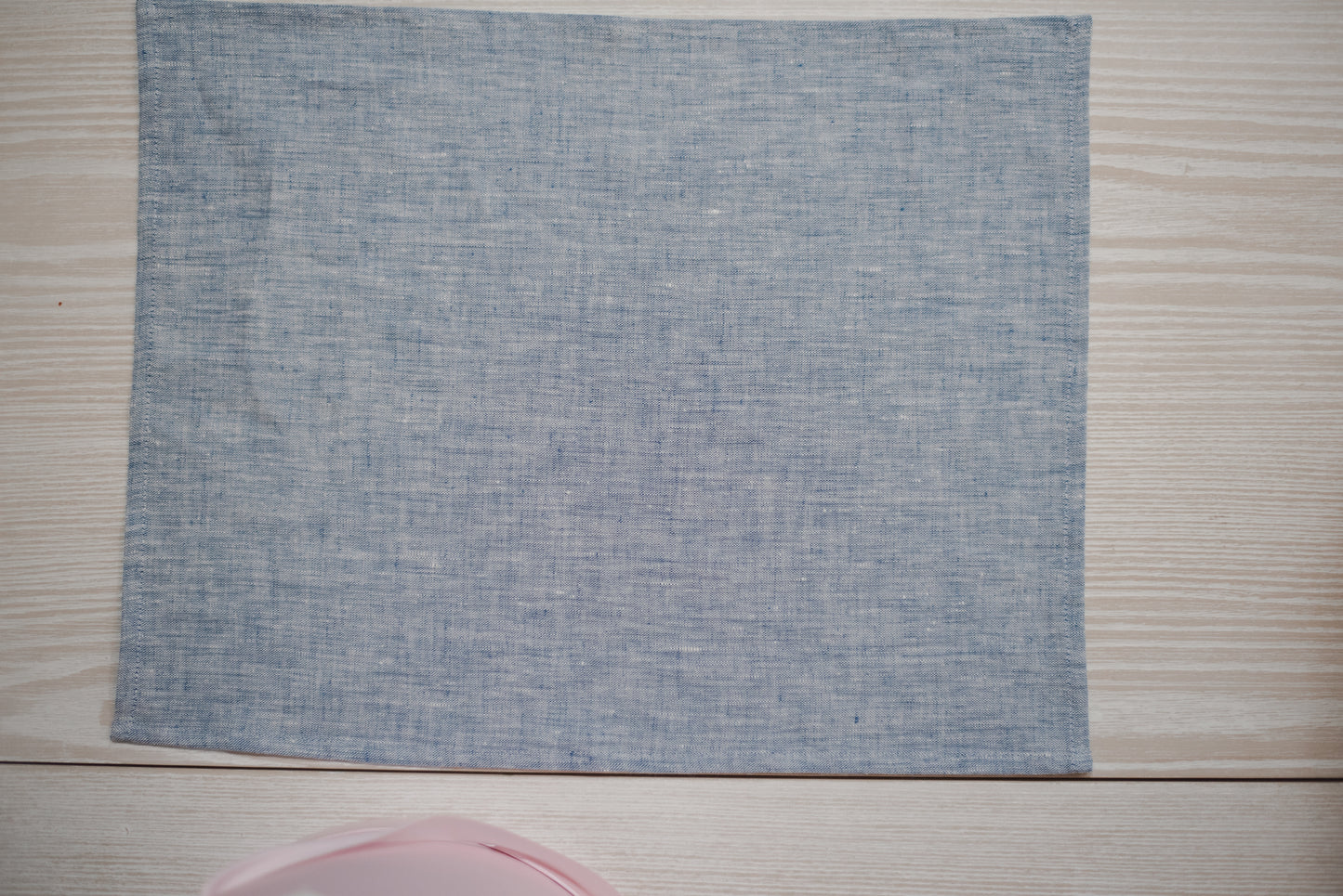 Blue Color Pure European Linen Placemat Sustainable Material 14" x 18"