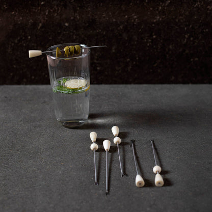 High quality bone accent cocktail picks